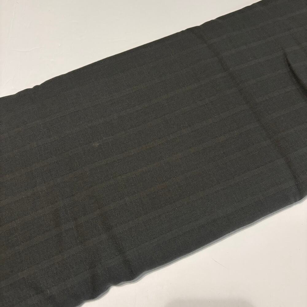 100% Wool Crepe Fabric Charcoal Gray Stripe 2.5 Yards 60 Wide Suiting